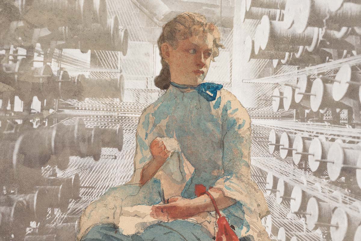 Jeune femme dans une filature