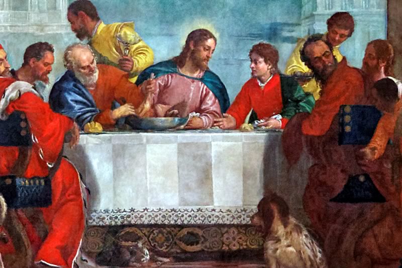 Le repas chez levi, tableau