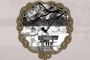 Des amoureux près d'un lac