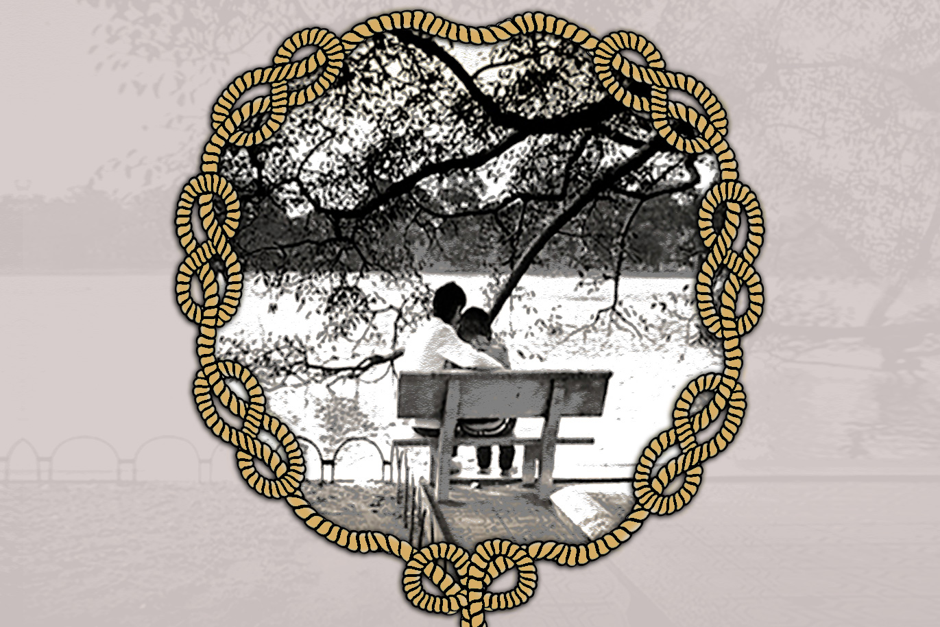 Des amoureux près d'un lac