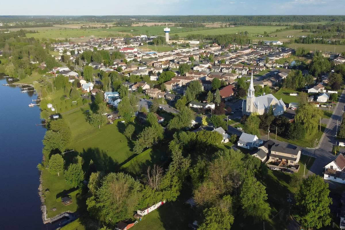 Vue aérienne de Wendover ON