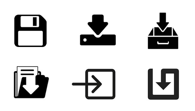 Icônes de sauvegarde