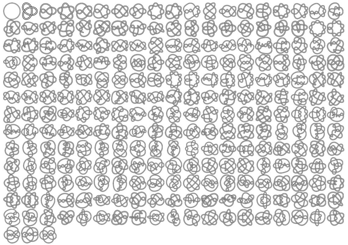 The Rolfsen Knot Table Mosaic