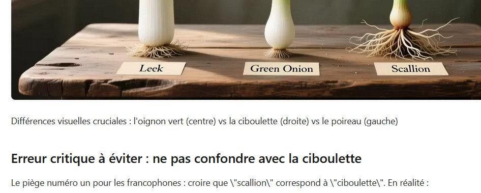 Comparaison d'espèces semblables